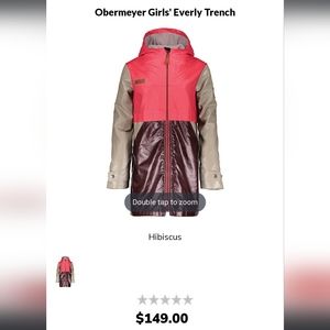 obermeyer everly trench Jacket Teen Girl Size S